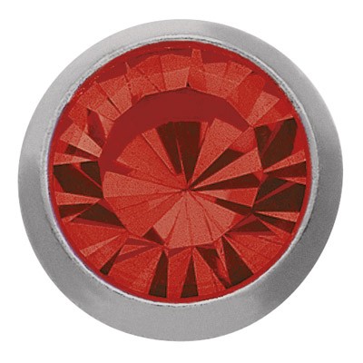 Ohrstecker Titan Zirkonia rot 3 mm
