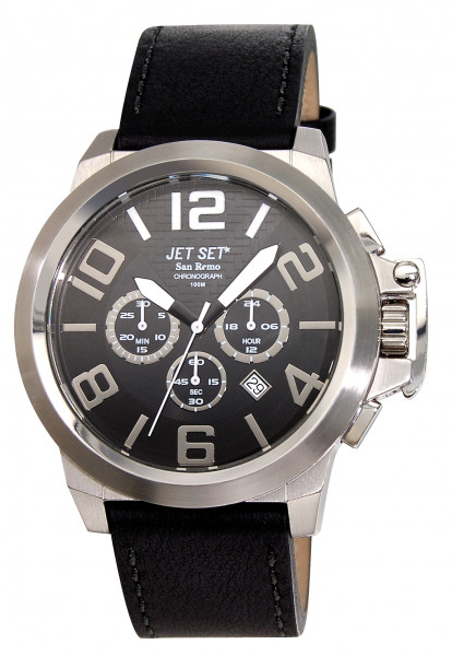 Armbanduhr "Jet Set" San Remo schwarz / silber J61903 -267