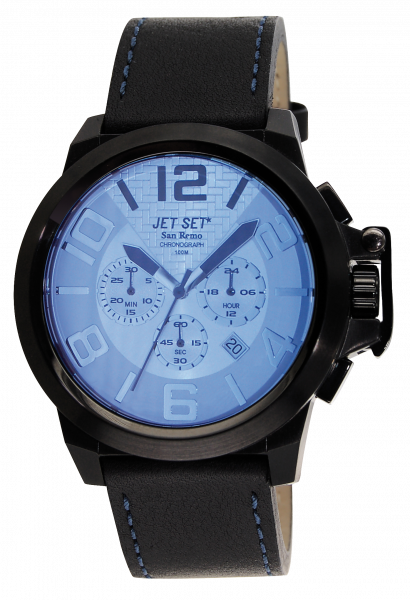 Armbanduhr "Jet Set" San Remo blau / schwarz J6190B -367