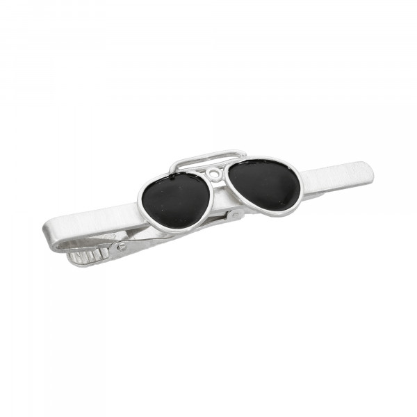 Krawattenklammer 925 Silber "Sonnenbrille"