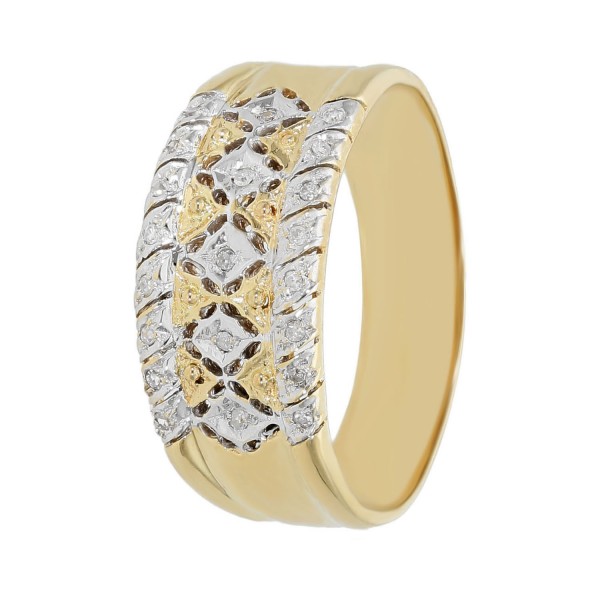 Ring Gelbgold 585 mit Diamanten ca.0,21 ct.