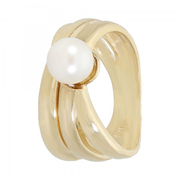 Ring 585 Gelbgold mit Perle