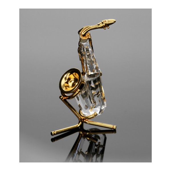 Swarovski Kristall-Figur Saxophone mit Ständer