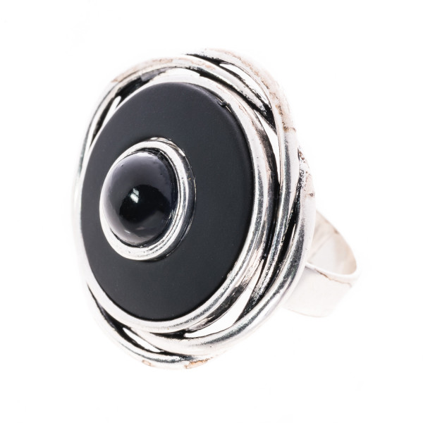 Vario - Ring im USED LOOK schwarz-matt