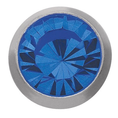 Ohrstecker Titan Zirkonia blau 3 mm