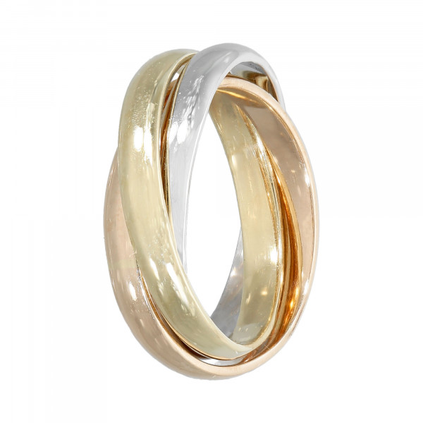 Ring 585 tricolor 3 teilig